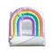 Leão-de-chácara inflável alugado do arco-íris do partido exterior de encerado do PVC com a casa combinado do salto das crianças da corrediça