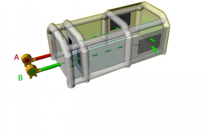 Tenda de cabine de pintura inflável portátil de alta qualidade Oxford Cabine de pintura inflável para carro 4