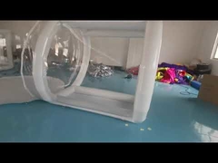 Tenda de acampamento de bolhas de cúpula inflável transparente de 4m com túnel hermético