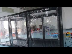 Tenda de garagem inflável de soldagem à prova d'água preta para armazenamento de automóveis