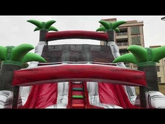 Slides infláveis à prova de perfuração de telhas de PVC com piscina